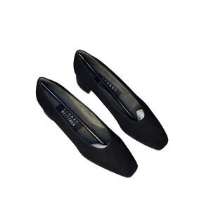 Vintage Black Suede Stuart Weitzman Pumps Size 4 1/2